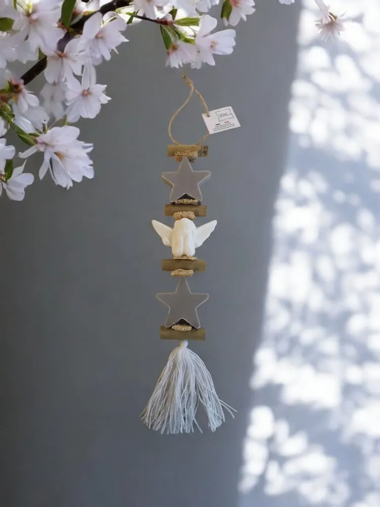 Savons - tresse 1 Savon Etoile Grise et 1 Savon Ange Bergamote 1 Savon Etoile Grise - FABRIQUE LOMAELLE