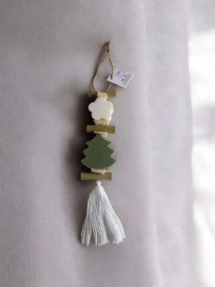 Savons - Tresse 1 Savon Fleur Bergamote 1 Savon Sapin Vert - FABRIQUE LOMAELLE