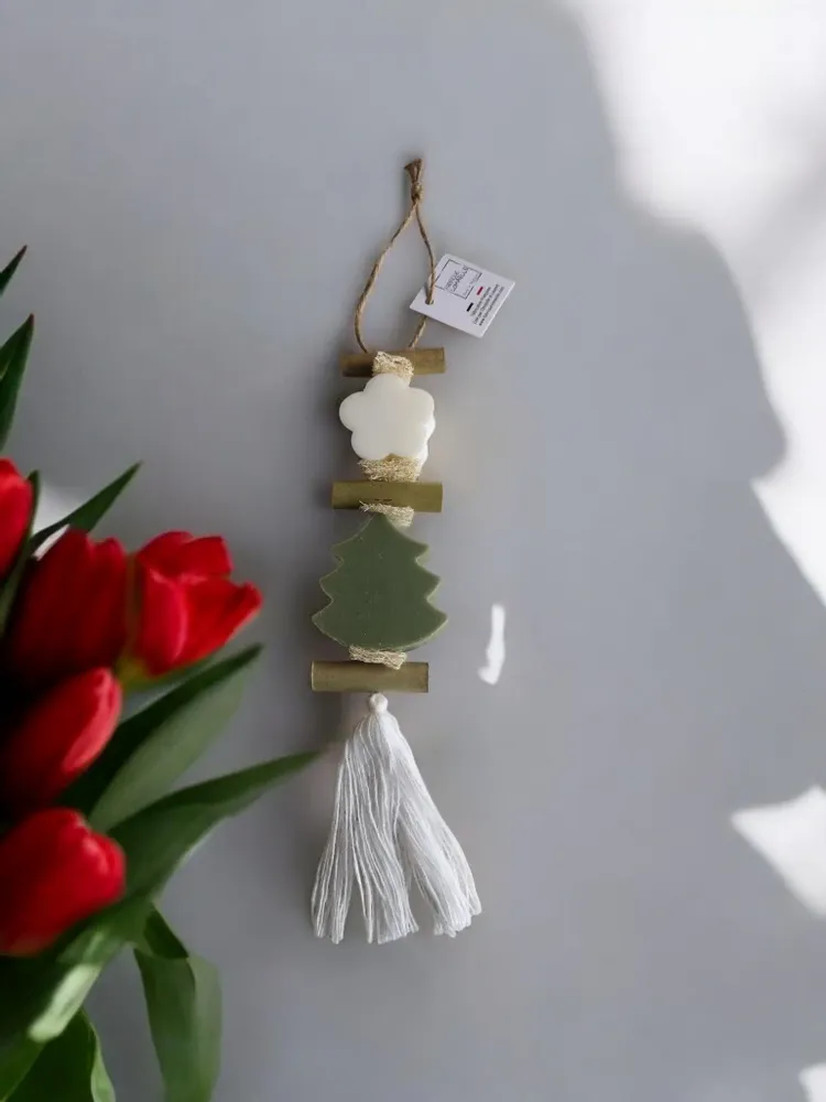 Savons - Tresse 1 Savon Fleur Bergamote 1 Savon Sapin Vert - FABRIQUE LOMAELLE