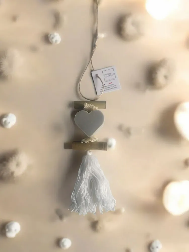 Savons - Tresse 1 Savon Cœur Gris Opium - FABRIQUE LOMAELLE