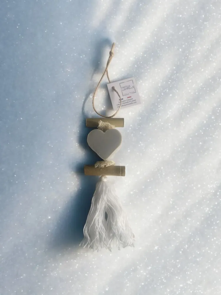 Savons - Tresse 1 Savon Cœur Gris Opium - FABRIQUE LOMAELLE