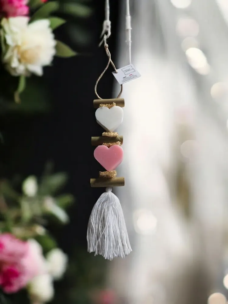 Savons - Tresse 1 Savon Cœur Bergamote et 1 Savon Cœur Rose - FABRIQUE LOMAELLE