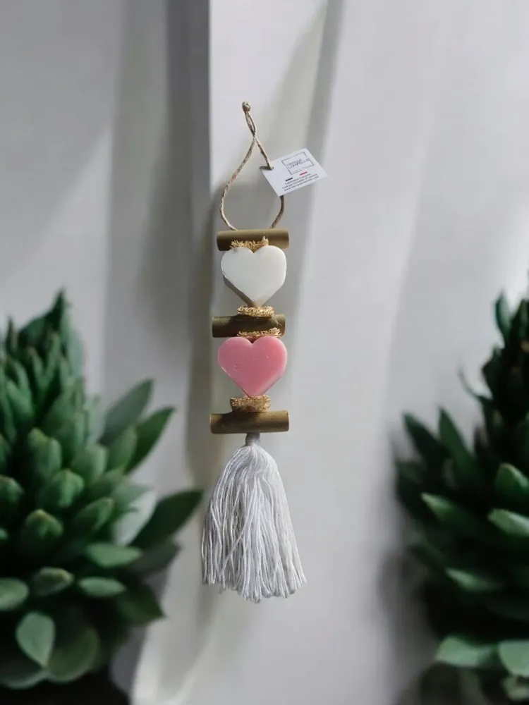 Savons - Tresse 1 Savon Cœur Bergamote et 1 Savon Cœur Rose - FABRIQUE LOMAELLE