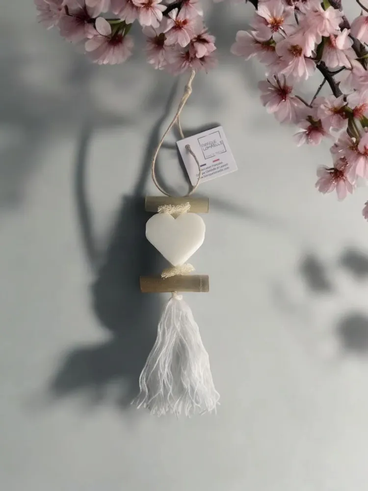 Savons - Tresse 1 Savon Cœur Parfumé Bergamote - FABRIQUE LOMAELLE