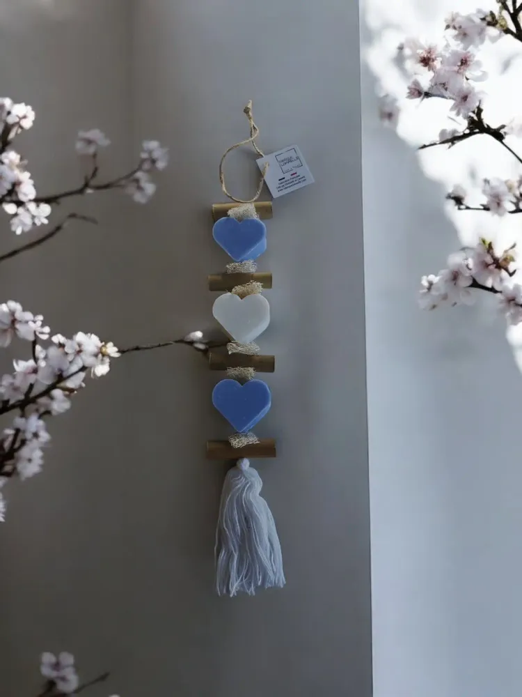 Savons - Tresse 1 Savon Cœur Ecume et 1 Savon Cœur Bergamote 1 Cœur Ecume - FABRIQUE LOMAELLE