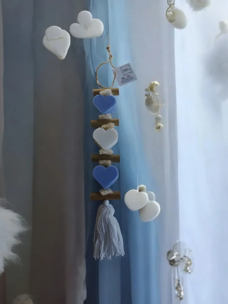 Savons - Tresse 1 Savon Cœur Ecume et 1 Savon Cœur Bergamote 1 Cœur Ecume - FABRIQUE LOMAELLE