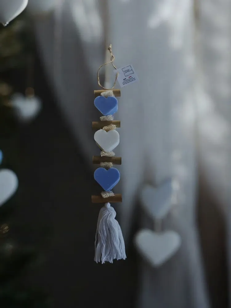 Savons - Tresse 1 Savon Cœur Ecume et 1 Savon Cœur Bergamote 1 Cœur Ecume - FABRIQUE LOMAELLE