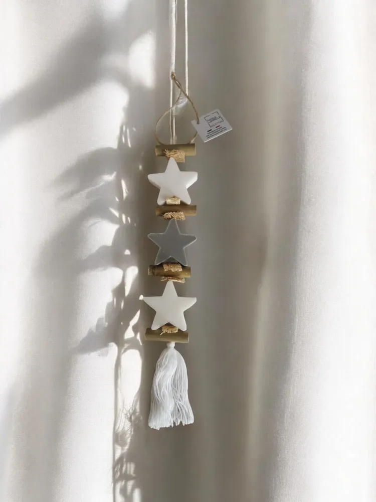 Savons - tresse 1 Savon Etoile Bergamote et 1 Savon Etoile Grise 1 Etoile Bergamote - FABRIQUE LOMAELLE