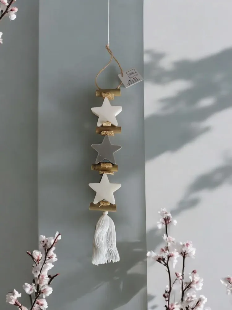 Savons - tresse 1 Savon Etoile Bergamote et 1 Savon Etoile Grise 1 Etoile Bergamote - FABRIQUE LOMAELLE