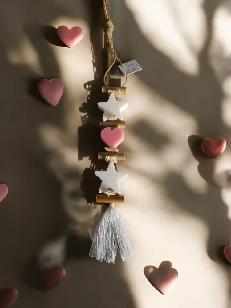 Soaps - braid 1 Bergamot Star Soap and 1 Rose Heart Soap 1 Bergamot Star Soap - FABRIQUE LOMAELLE