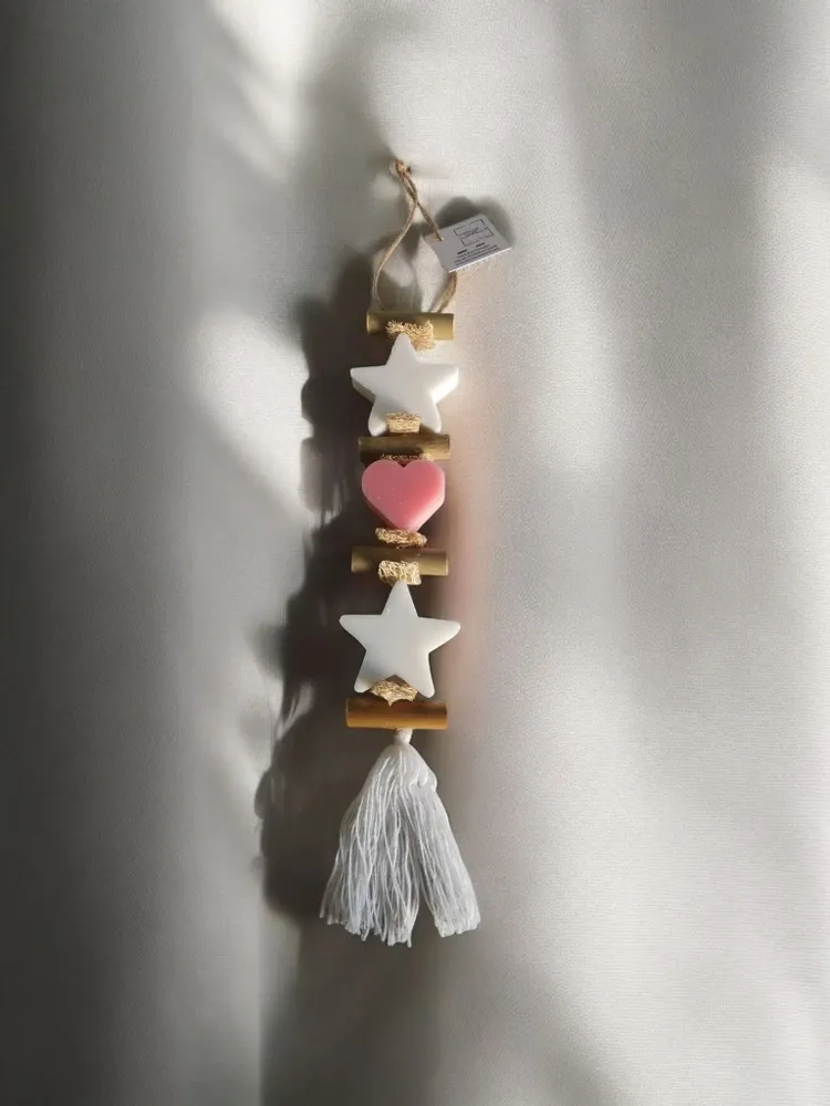 Soaps - braid 1 Bergamot Star Soap and 1 Rose Heart Soap 1 Bergamot Star Soap - FABRIQUE LOMAELLE