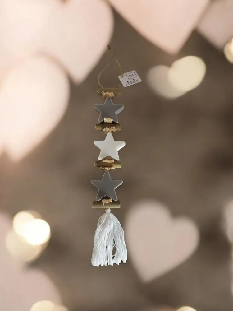 Savons - tresse 1 Savon Etoile Grise et 1 Savon Etoile Bergamote 1 Savon Etoile Grise - FABRIQUE LOMAELLE