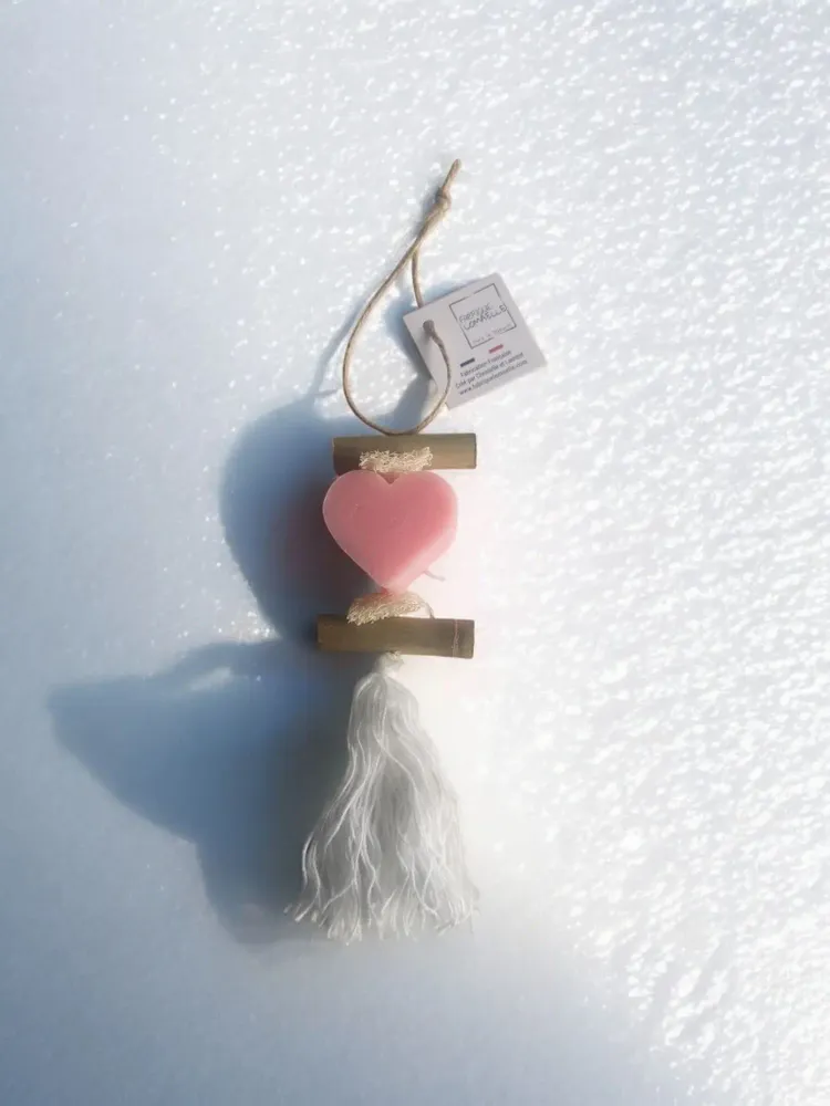 Soaps - Braid 1 Pink Heart Soap - FABRIQUE LOMAELLE