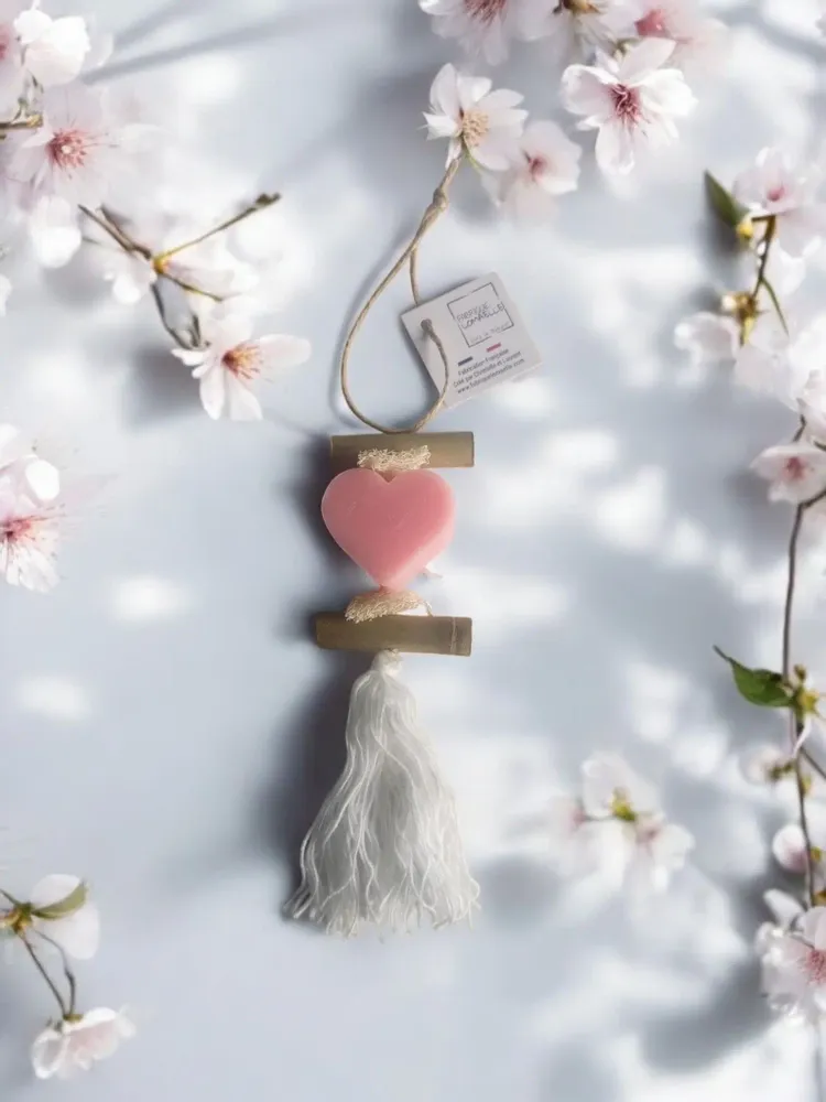 Soaps - Braid 1 Pink Heart Soap - FABRIQUE LOMAELLE