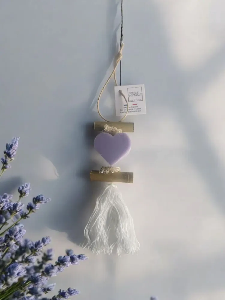 Savons - Tresse 1 Savon Cœur Parfum Lavande - FABRIQUE LOMAELLE
