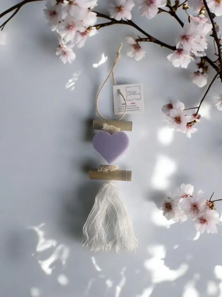 Savons - Tresse 1 Savon Cœur Parfum Lavande - FABRIQUE LOMAELLE