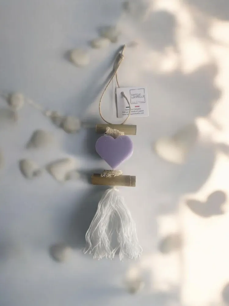 Savons - Tresse 1 Savon Cœur Parfum Lavande - FABRIQUE LOMAELLE