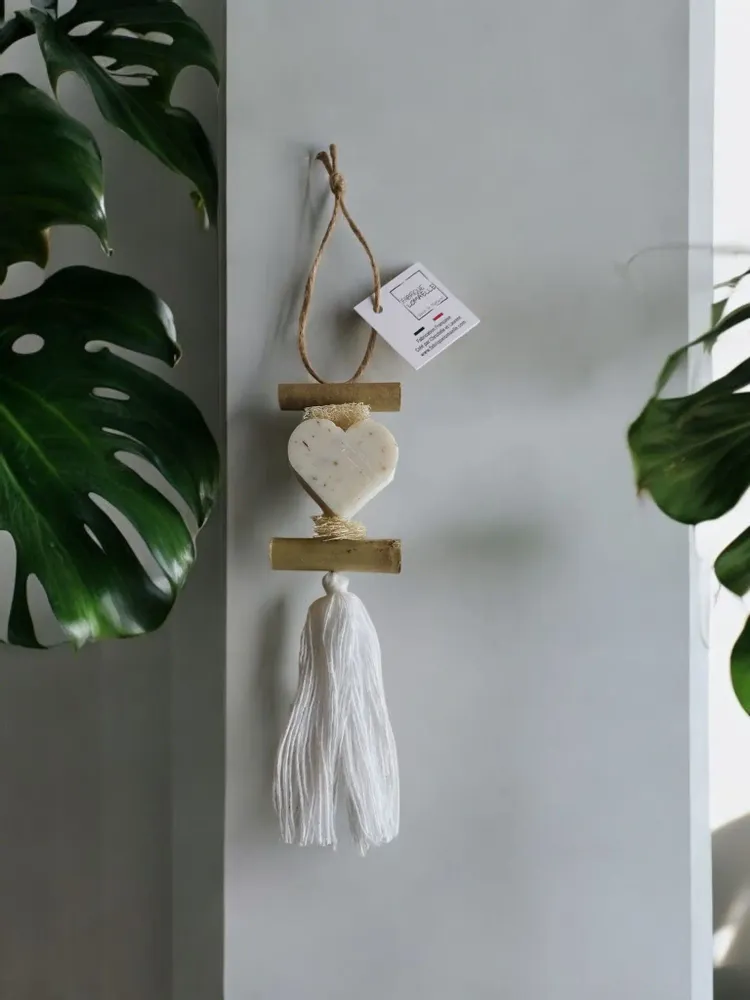 Savons - Tresse 1 Savon Cœur Parfum Lavande Fleur Blanche - FABRIQUE LOMAELLE