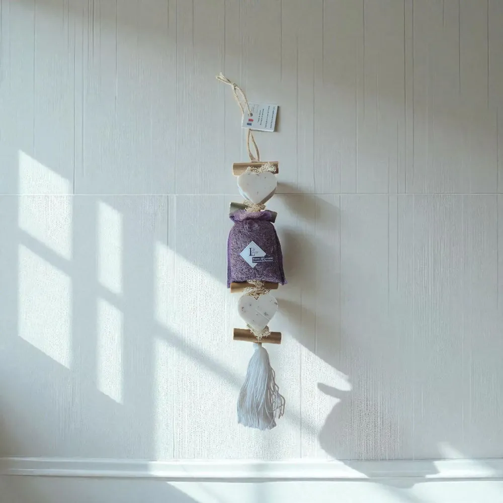 Savons - Tresse 1 Cœur Lavande Fleur 1 Sachet de Lavandin 1 Cœur Lavande Fleur - FABRIQUE LOMAELLE