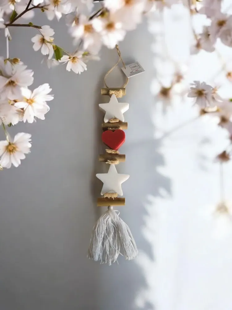 Savons - tresse 1 Savon Etoile Bergamote et 1 Savon Cœur Fruit Rouge 1 Savon Etoile Bergamote - FABRIQUE LOMAELLE