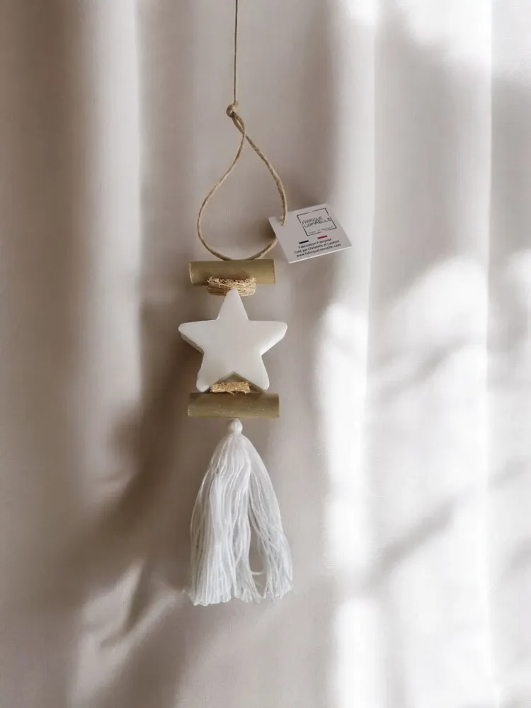 Savons - Tresse 1 savon étoile blanche Bergamote - FABRIQUE LOMAELLE