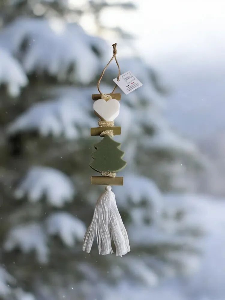 Savons - Tresse 1 Savon Cœur Bergamote 1 Savon Sapin Vert - FABRIQUE LOMAELLE