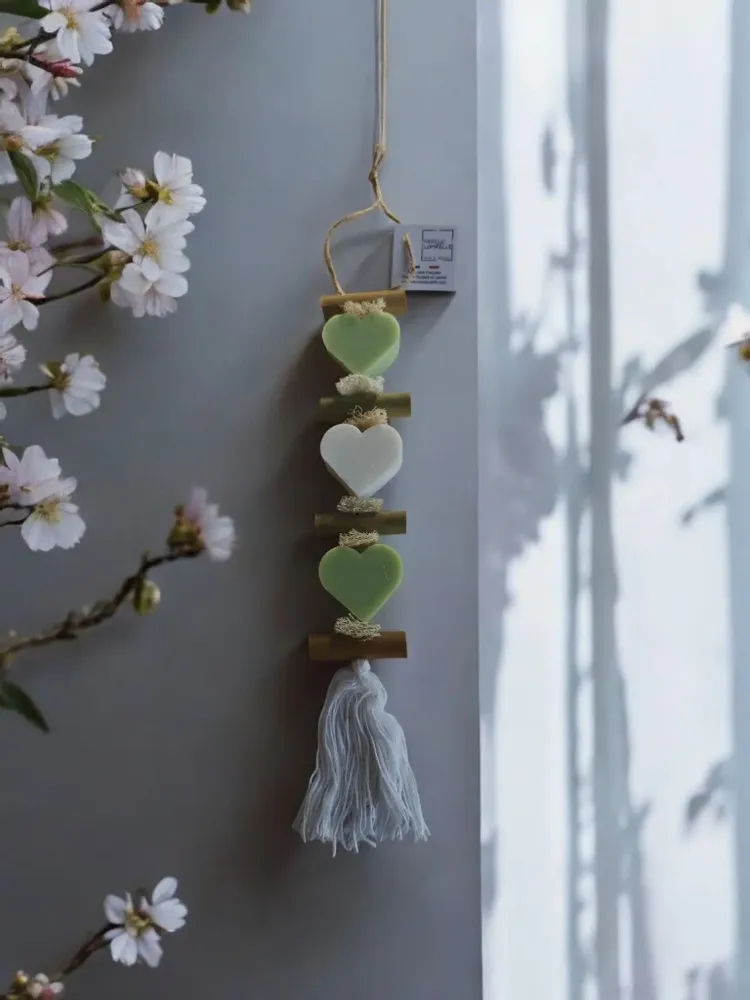 Savons - Tresse 1 Savon Cœur Verveine 1 Cœur Bergamote 1 Cœur Verveine - FABRIQUE LOMAELLE