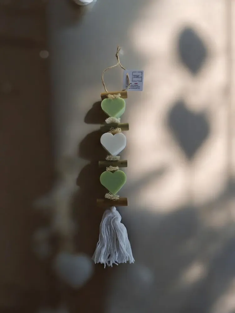 Savons - Tresse 1 Savon Cœur Verveine 1 Cœur Bergamote 1 Cœur Verveine - FABRIQUE LOMAELLE