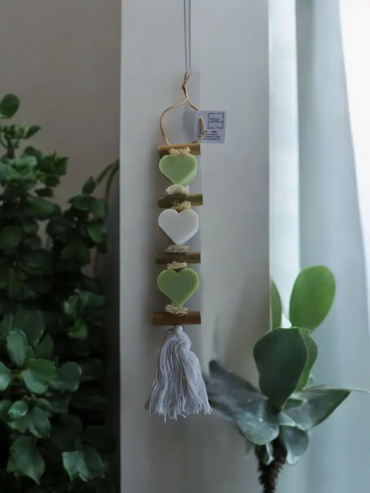 Savons - Tresse 1 Savon Cœur Verveine 1 Cœur Bergamote 1 Cœur Verveine - FABRIQUE LOMAELLE