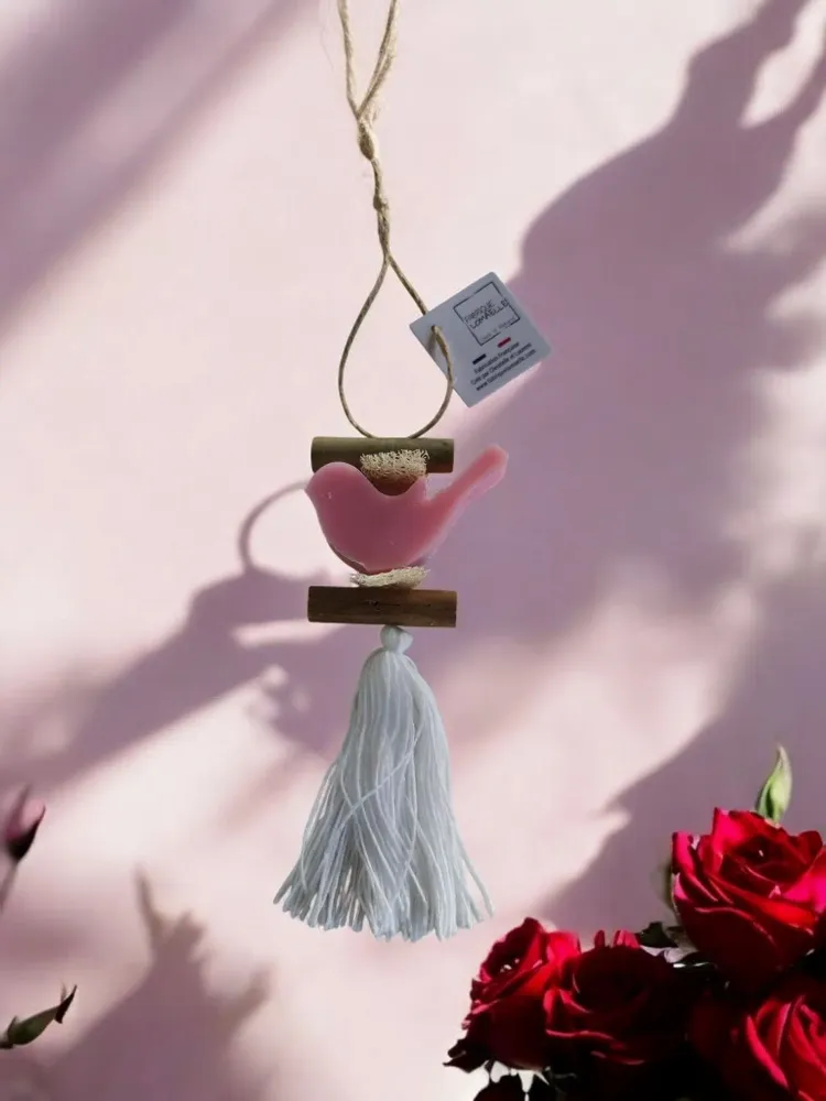 Savons - Tresse 1 Savon Oiseau Rose - FABRIQUE LOMAELLE