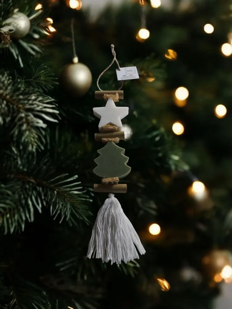 Savons - Tresse 1 Savon Etoile Bergamote 1 Savon Sapin Vert - FABRIQUE LOMAELLE