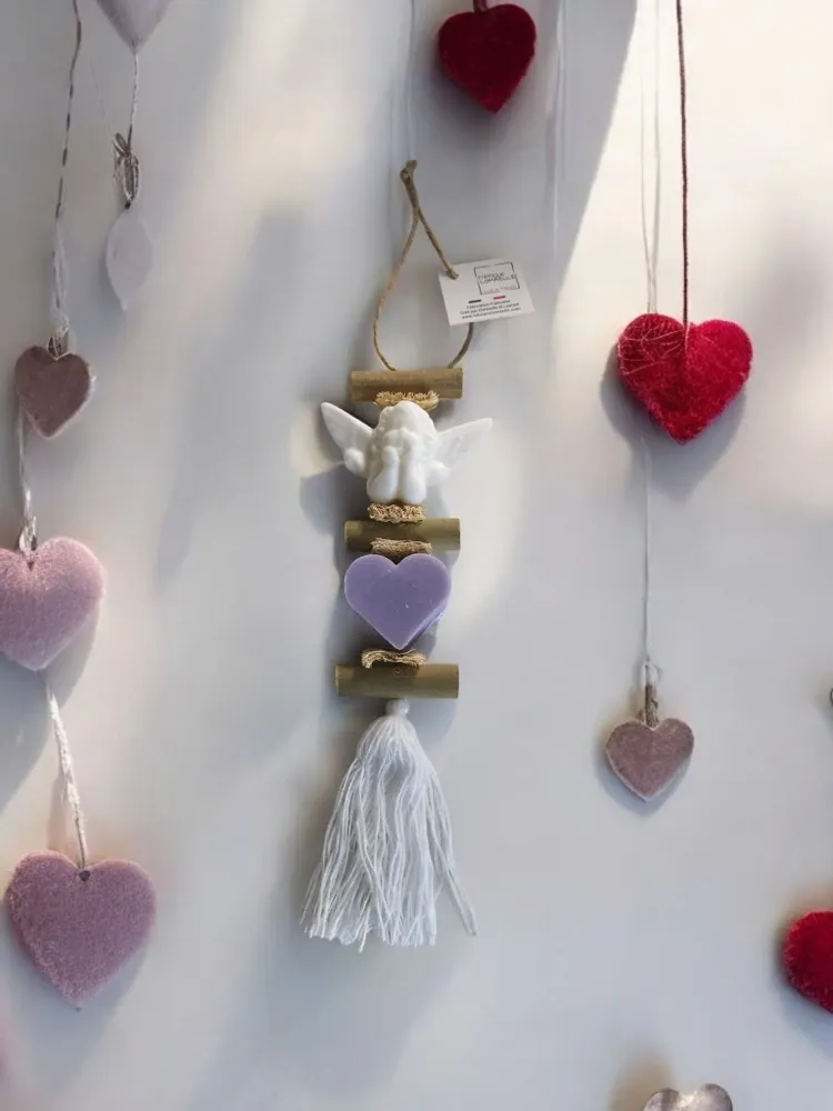 Soaps - Braided set: 1 Angel Bergamot Soap and 1 Heart Lavender Soap - FABRIQUE LOMAELLE