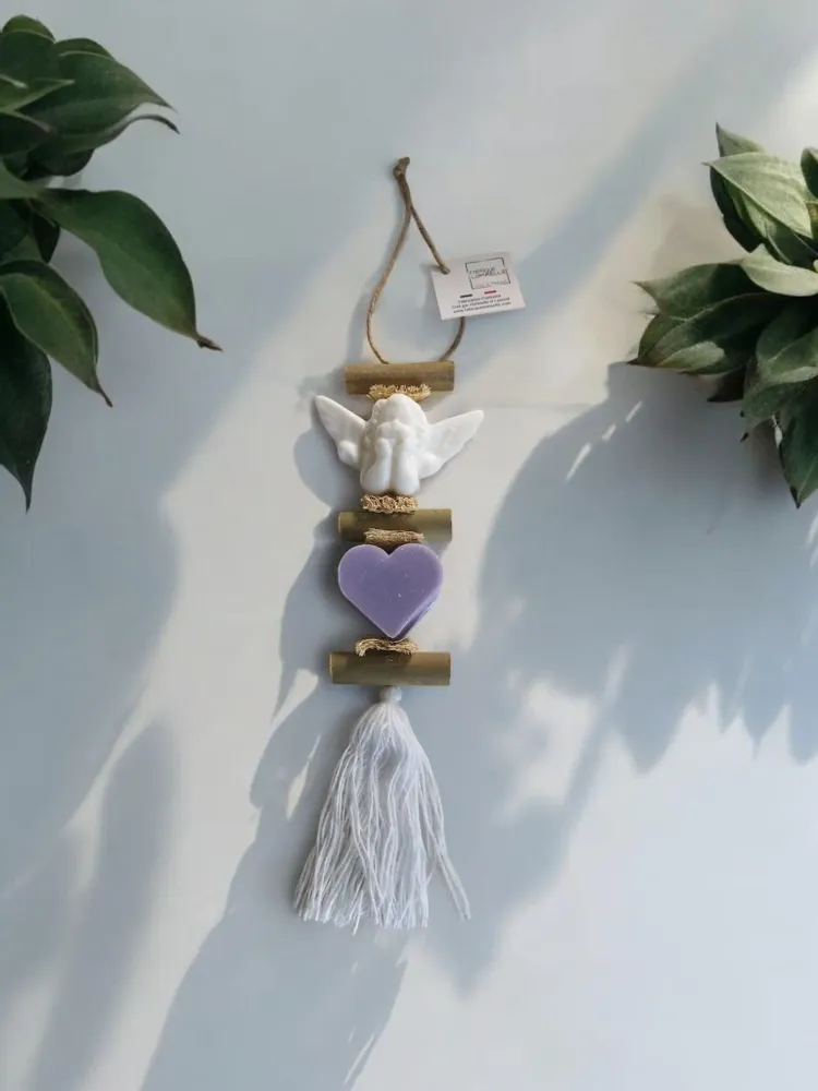 Soaps - Braided set: 1 Angel Bergamot Soap and 1 Heart Lavender Soap - FABRIQUE LOMAELLE