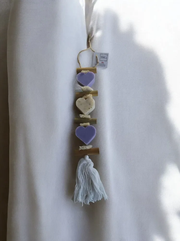 Savons - Tresse 1 Savon Cœur Lavande 1 Savon Cœur Lavande Fleur 1 Savon Cœur Lavande - FABRIQUE LOMAELLE