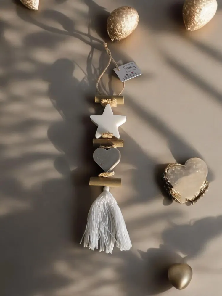 Savons - Tresse 1 Savon Etoile Blanche et 1 Cœur Gris Opium - FABRIQUE LOMAELLE