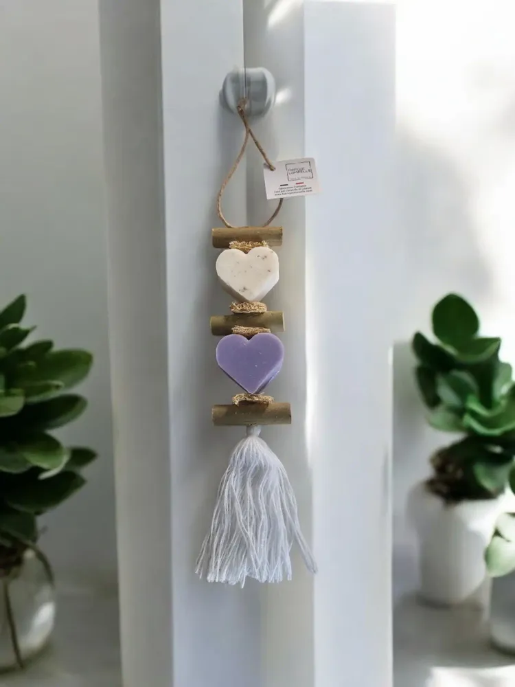 Savons - Tresse 1 Cœur lavande fleur 1 Cœur lavande - FABRIQUE LOMAELLE