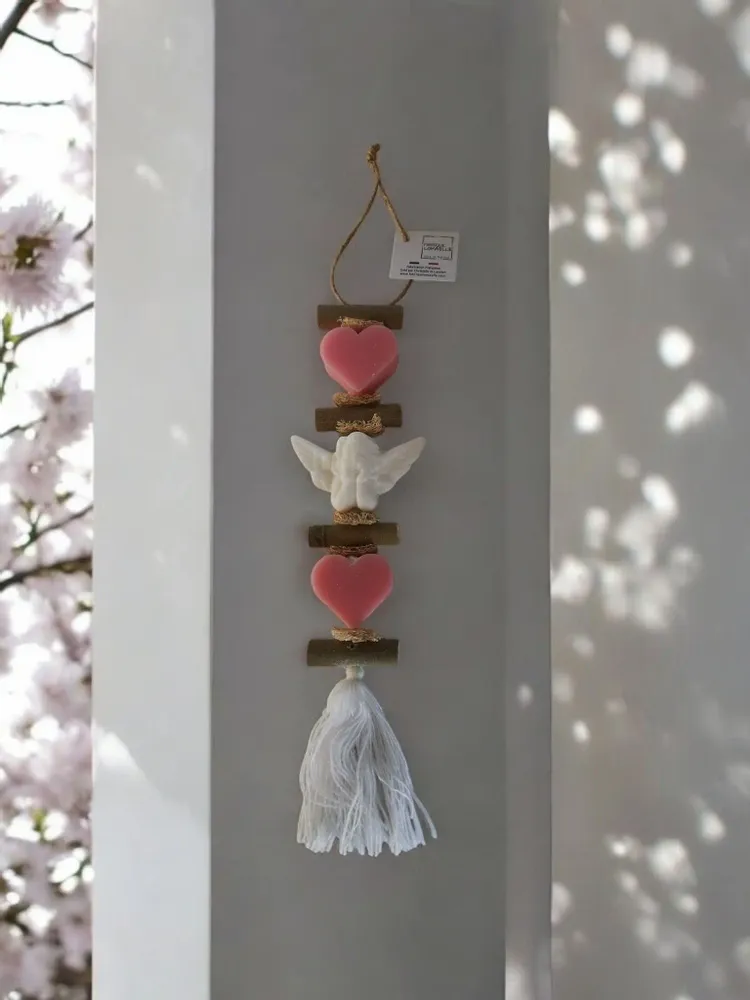 Savons - Tresse 1 Savon Cœur Rose 1 Savon Ange Bergamote 1 Savon Cœur Rose - FABRIQUE LOMAELLE