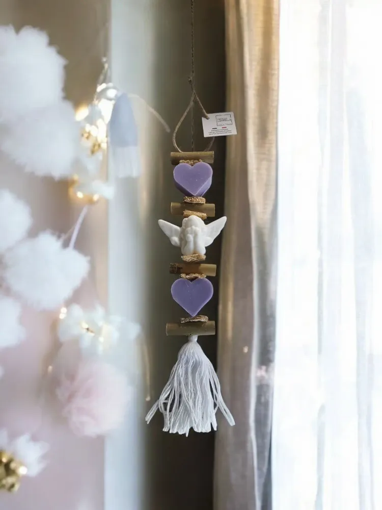 Soaps - braid 1 Lavender Heart Soap and 1 Bergamot Angel Soap 1 Lavender Heart Soap - FABRIQUE LOMAELLE