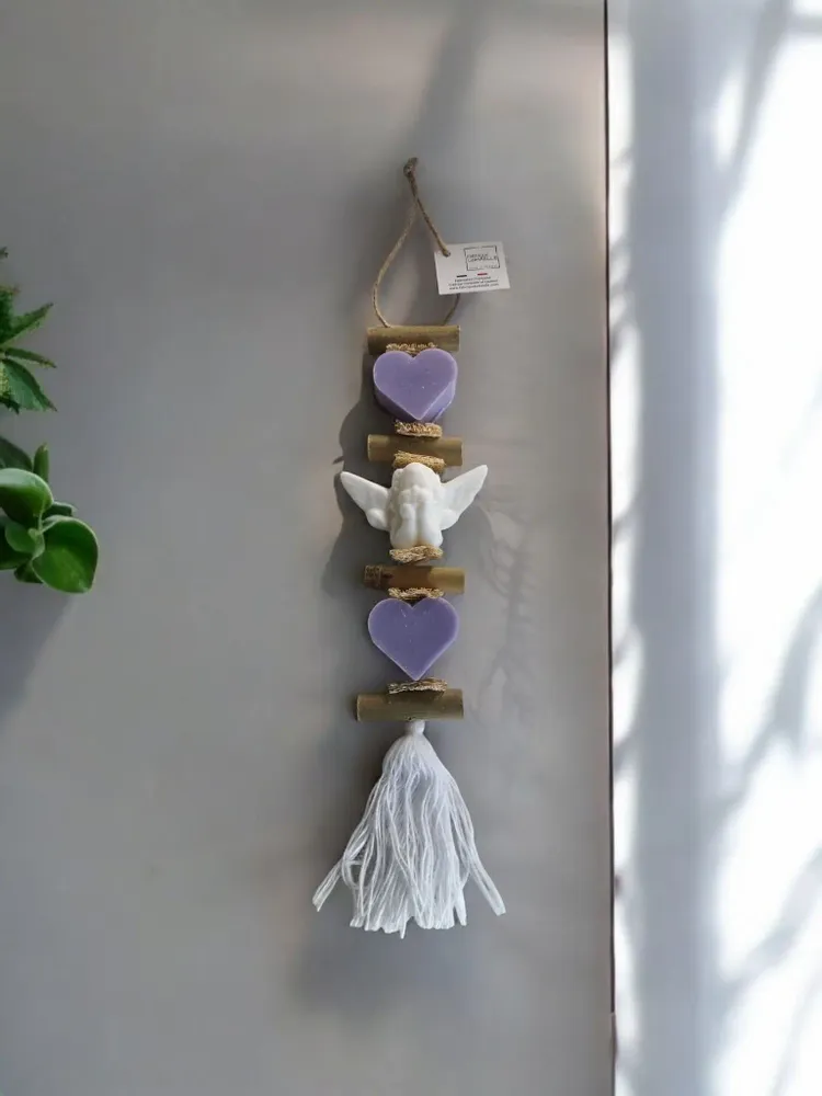 Soaps - braid 1 Lavender Heart Soap and 1 Bergamot Angel Soap 1 Lavender Heart Soap - FABRIQUE LOMAELLE