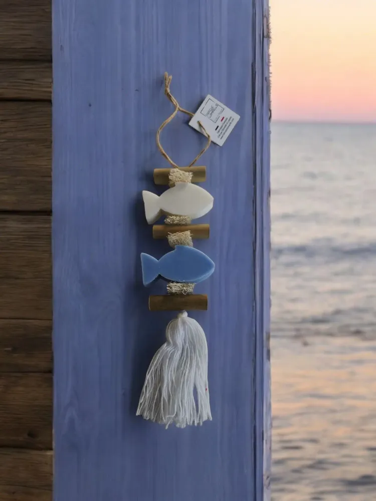 Savons - Tresse 1 Savon Poisson Bergamote 1 Savon Poisson Ecume - FABRIQUE LOMAELLE