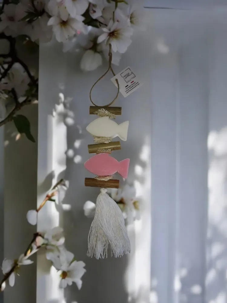 Savons - Tresse 1 Savon Poisson Bergamote 1 Savon Poisson Rose - FABRIQUE LOMAELLE