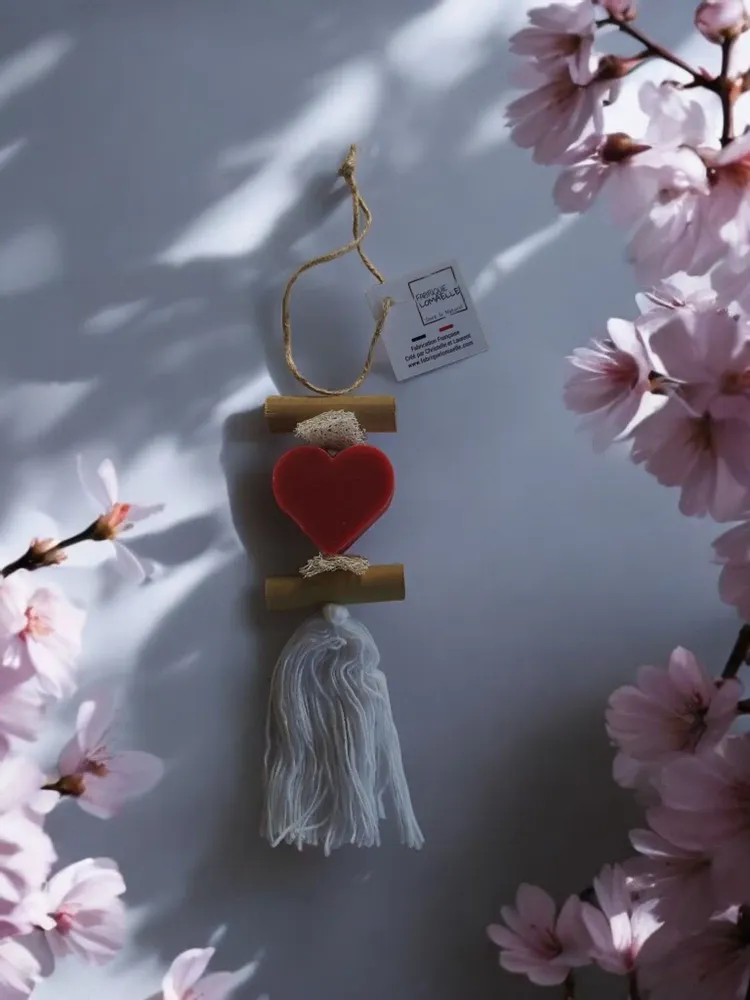 Savons - Tresse 1 Savon Cœur Parfum Fruit Rouge - FABRIQUE LOMAELLE