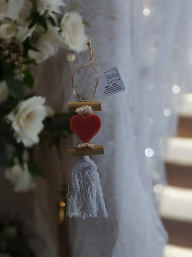 Savons - Tresse 1 Savon Cœur Parfum Fruit Rouge - FABRIQUE LOMAELLE