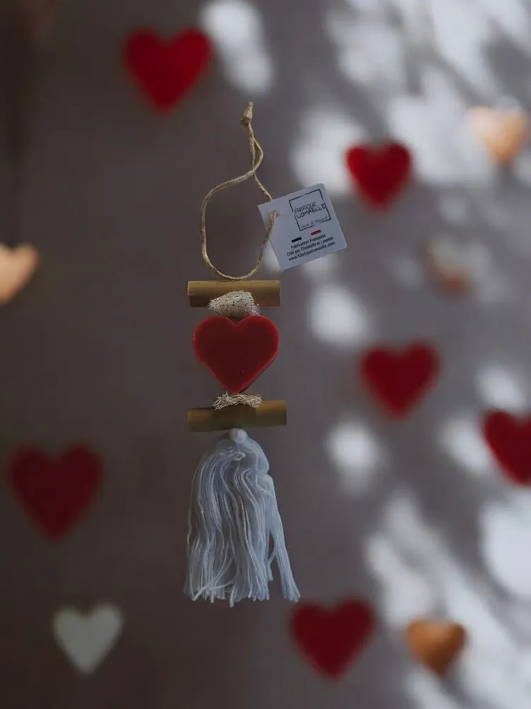 Savons - Tresse 1 Savon Cœur Parfum Fruit Rouge - FABRIQUE LOMAELLE