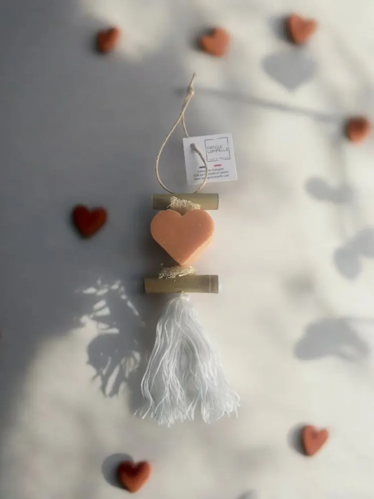 Savons - Tresse 1 Savon Cœur Parfum Fleur d'Oranger - FABRIQUE LOMAELLE