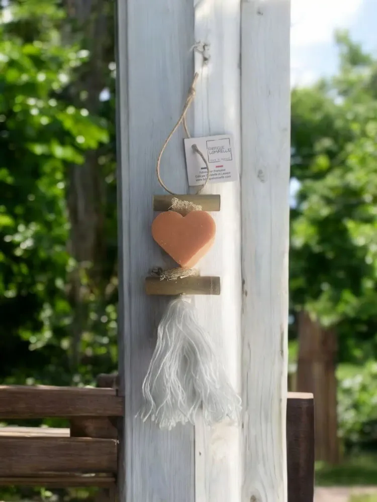 Savons - Tresse 1 Savon Cœur Parfum Fleur d'Oranger - FABRIQUE LOMAELLE