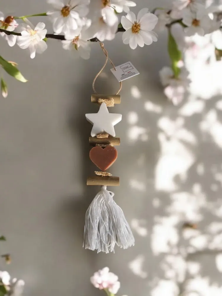 Savons - Tresse 1 Savon Etoile Blanche et 1 Savon Cœur Fleur de D'oranger - FABRIQUE LOMAELLE