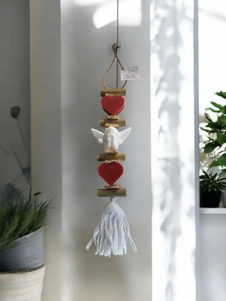 Savons - tresse 1 Savon Cœur Fruit Rouge 1 Savon Ange Bergamote 1 Savon Cœur Fruit Rouge - FABRIQUE LOMAELLE