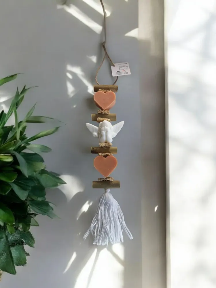 Savons - tresse 1 Savon Cœur Fleur d'Oranger et 1 Savon Ange Bergamote 1 Cœur Fleur d'Oranger - FABRIQUE LOMAELLE