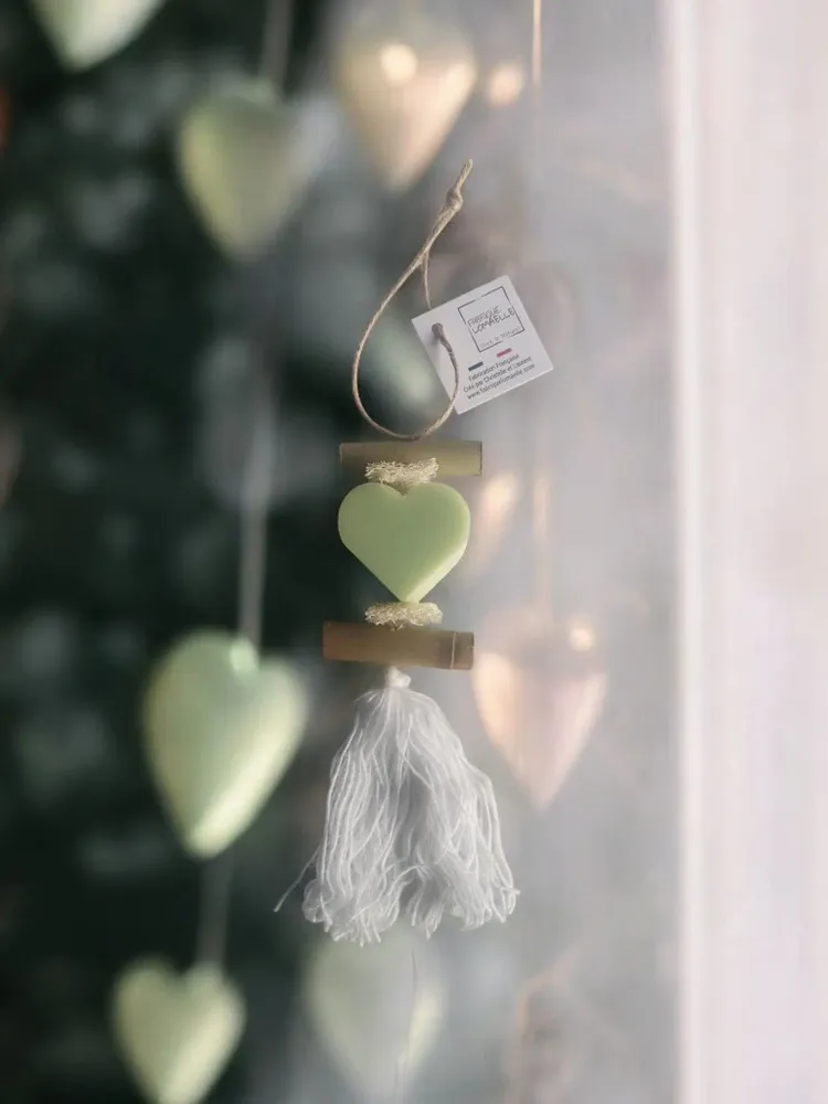 Savons - Tresse 1 Savon Cœur Verveine - FABRIQUE LOMAELLE